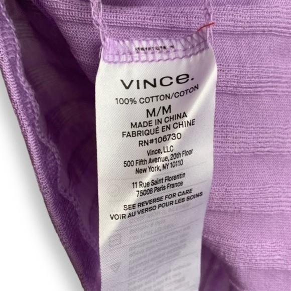 Vince Ribbed Tank Top M Purple Square Neck Shirt SOLD - Picture 12 of 13